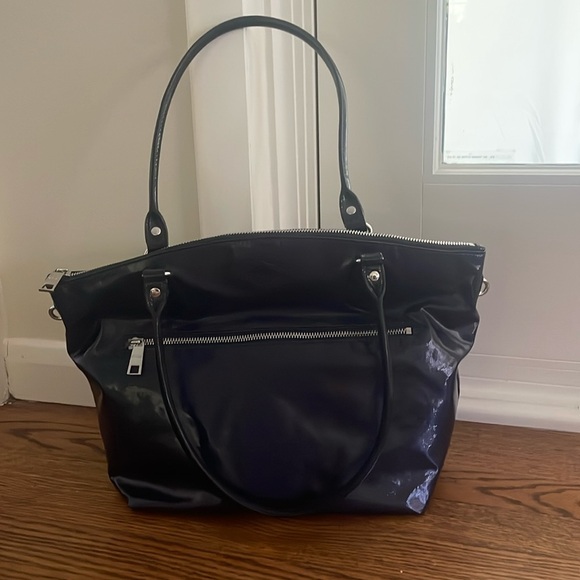 MZ Wallace Chelsea Tote small in Navy Gloss. - Picture 1 of 14